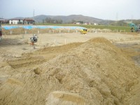 地杭入れ工事中